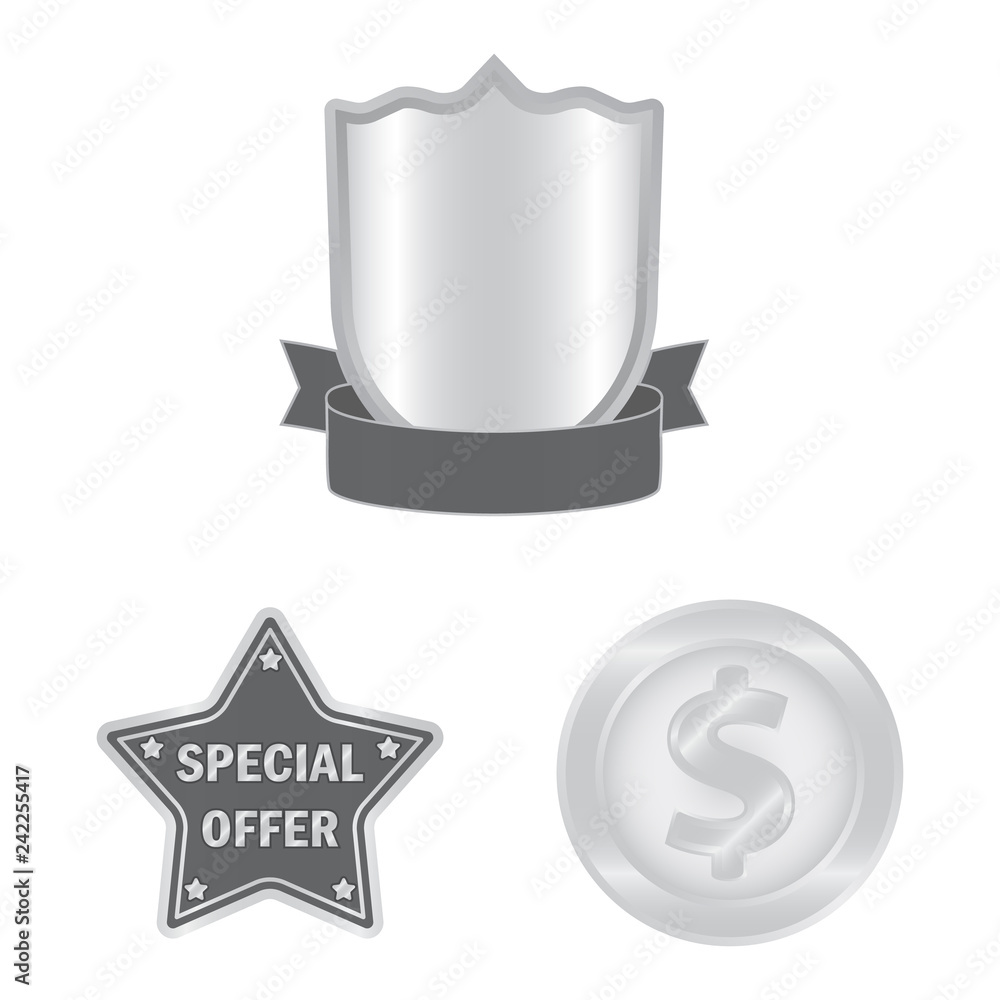 Vector design of emblem and badge sign. Set of emblem and sticker vector icon for stock. Vector design of emblem and badge sign. Set of emblem and sticker vector icon for stock.