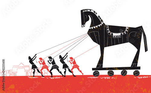 troy horse vector illustration photo