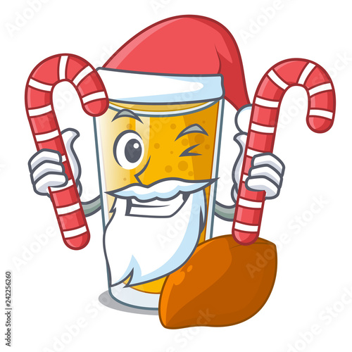 Santa with candy lassi mango in the character fridge