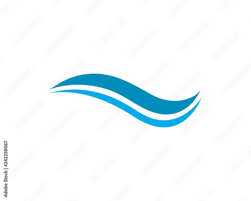 Naklejka premium Water Wave Icon Logo Template
