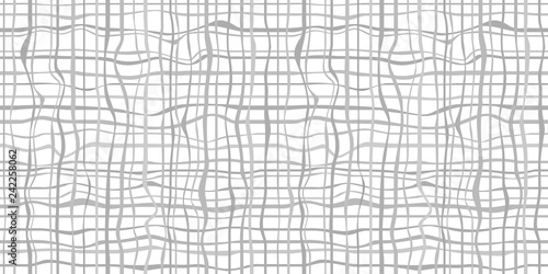 Seamless abstract pattern. Checkered background with lines and waves. Geometric texture. Dinamic backdrop. Lineal wallpaper. Decorative style. Line art creation. Black and white illustration