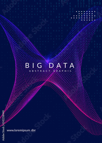 Visualization background. Technology for big data, artificial in photo