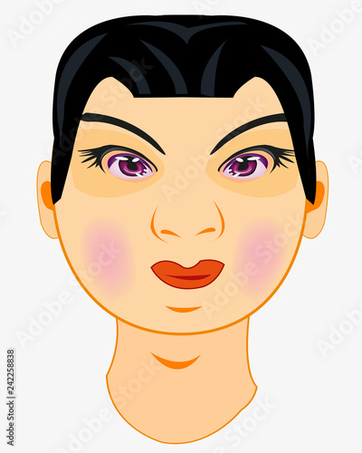 Vector illustration of the person men to asiatic appearance