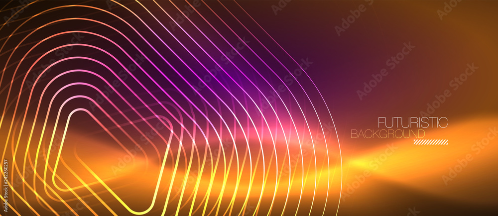 Color shiny neon lights background with abstract lines Color shiny neon lights background with abstract lines