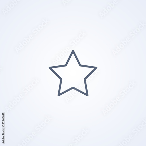Star  vector best gray line icon