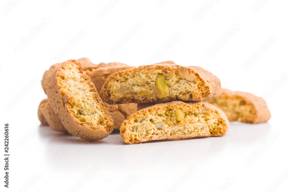 Sweet cantuccini biscuits.