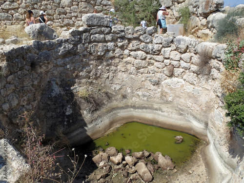 Europe, Greece, Mycenae, water tank.Under it is a  layer of sand and another vessel for purified water. The ancient Greeks knew filtration technology.