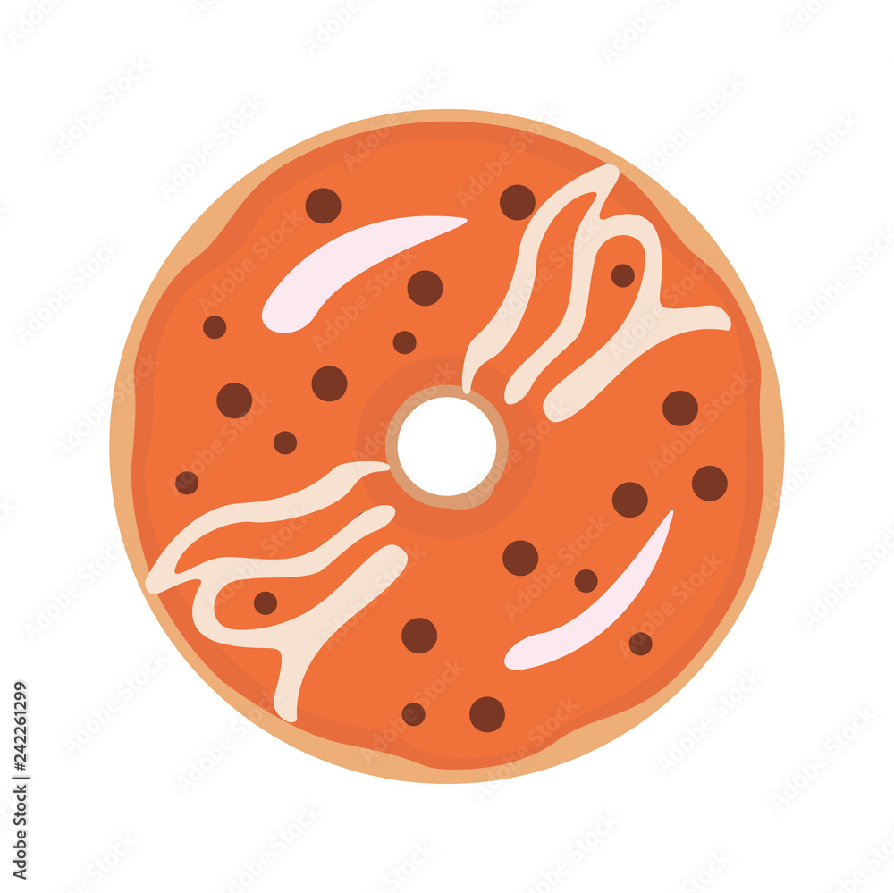 Obraz premium Donut on white background for graphic and web design, Modern simple vector sign. Internet concept. Trendy symbol for website design web button or mobile app