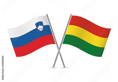 Slovenia and Bolivia flags. Vector illustration. Free Download Slovenia and Bolivia flags. Vector illustration. - GFXLoad