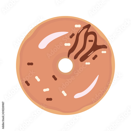Donut on white background for graphic and web design, Modern simple vector sign. Internet concept. Trendy symbol for website design web button or mobile app