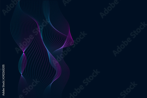 Data visualization dynamic wave pattern vector