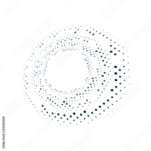 Black halftone badge on white background vector