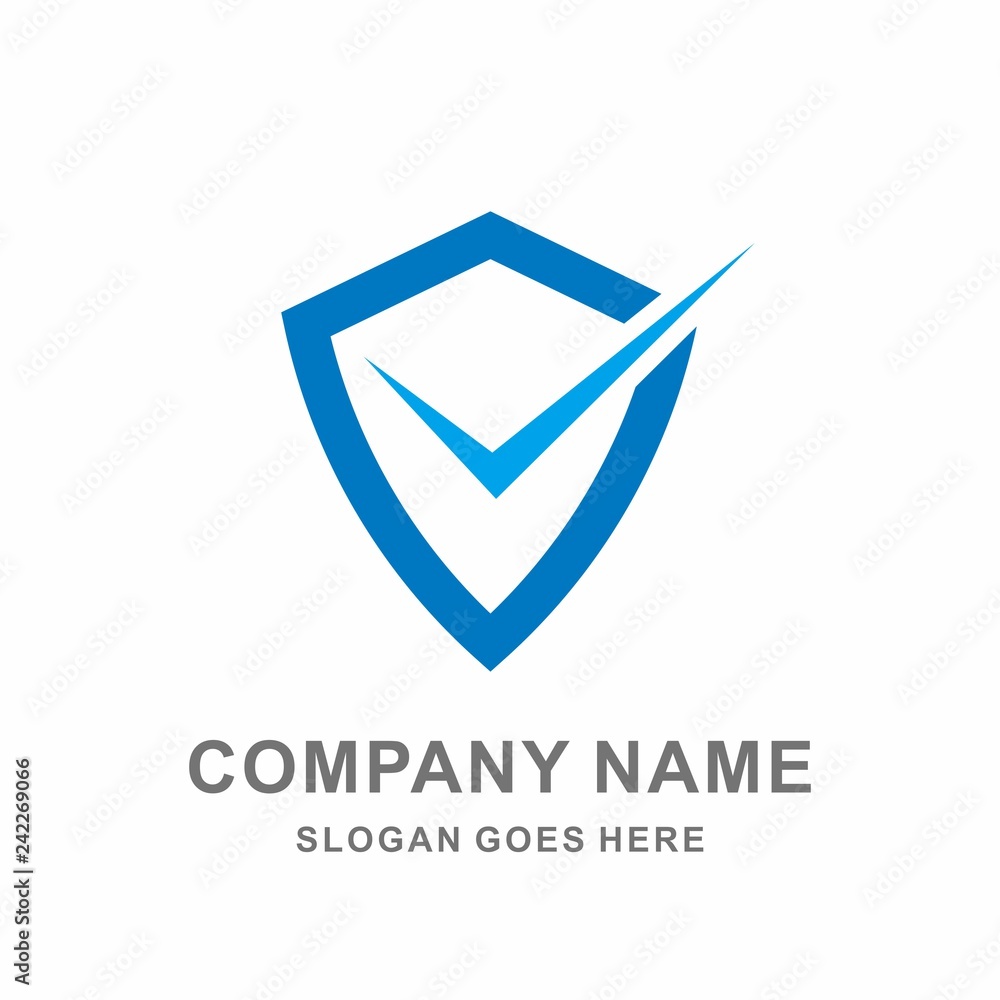 Shield Security System Technology Protection Architecture Business Company Stock Vector Logo Design Template