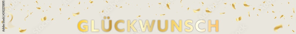 Fototapeta premium großes Panorama weiß gold Glückwunsch