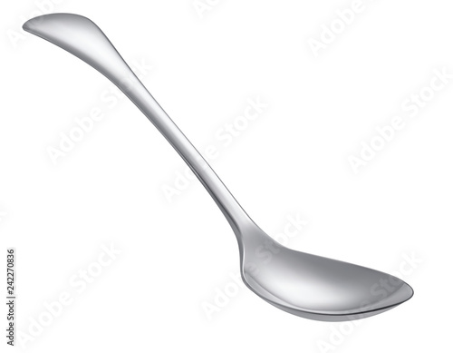 Spoon isolated on white. Realistic Vector 3d illustration