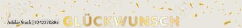 großes Panorama weiß gold Glückwunsch