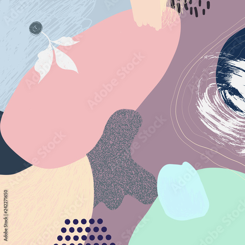 Abstract Art Vector Background Collage