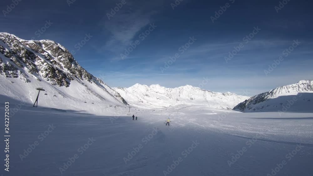 Winter time in Alps and Stubaier Gletscher Winter time in Alps and Stubaier Gletscher