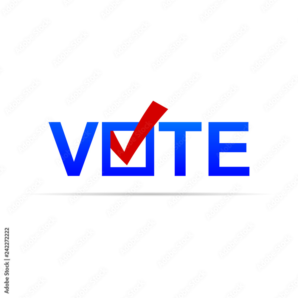 Vote sign with check mark Vote sign with check mark