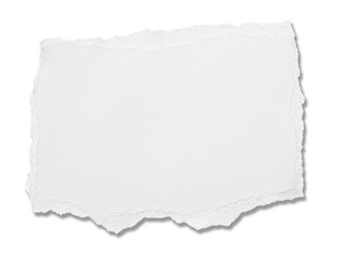 white paper ripped message torn