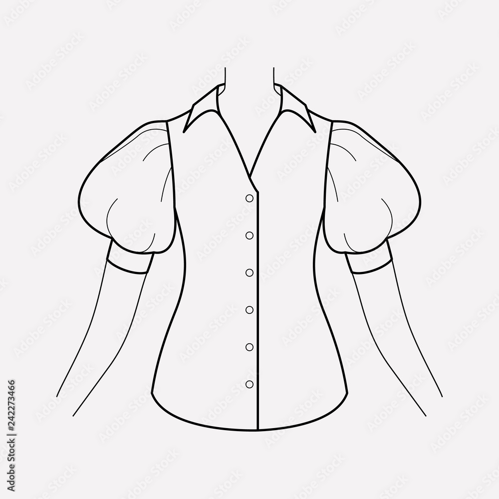 Blouse icon line element. Vector illustration of blouse icon line isolated  on clean background for your web mobile app logo design. Stock Vector |  Adobe Stock