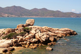 Hon Chong Promontory also known as the Stone Garden. One of the tourist attractions located near the city of Nha Trang, Vietnam 