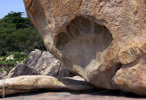 Hon Chong Promontory also known as the Stone Garden. One of the tourist attractions located near the city of Nha Trang, Vietnam  photo