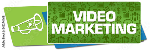 Video Marketing Green Business Texture Blue Rounded Squares 