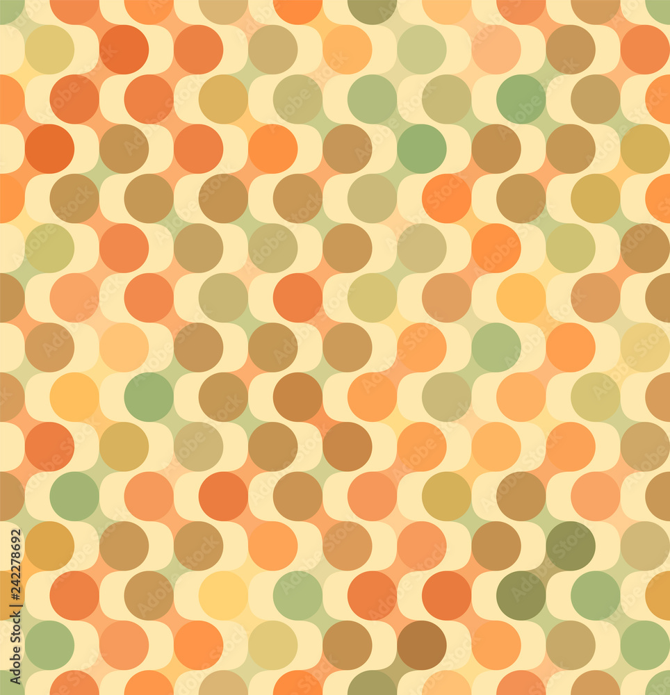 Background with circles connected by zigzag. Seamless vector pattern. Background with circles connected by zigzag. Seamless vector pattern.