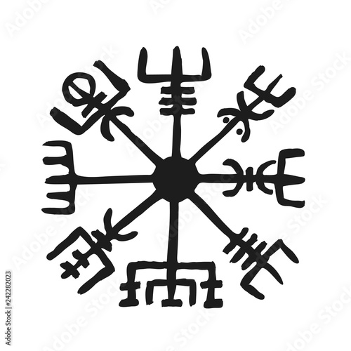 Vegvisir Viking Symbol Compass Rune