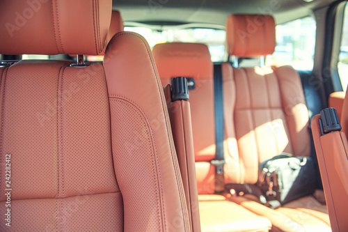 Bag in the back seat of the vehicle