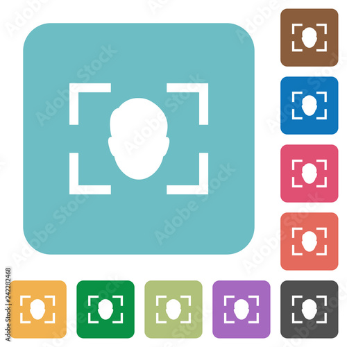 Camera selfie mode rounded square flat icons