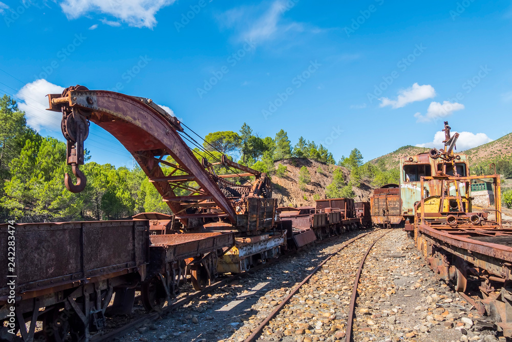 Remains of the old mines of Riotinto in Huelva (Spain)