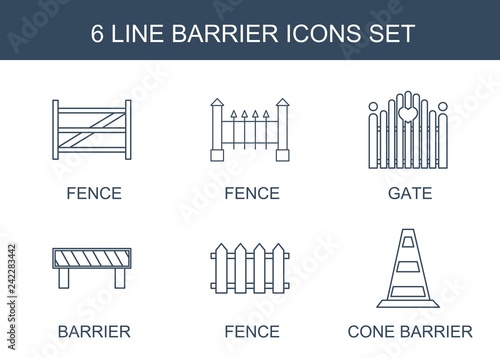 6 barrier icons