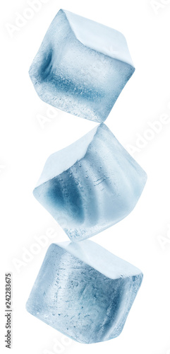 Ice cubes  isolated on white background