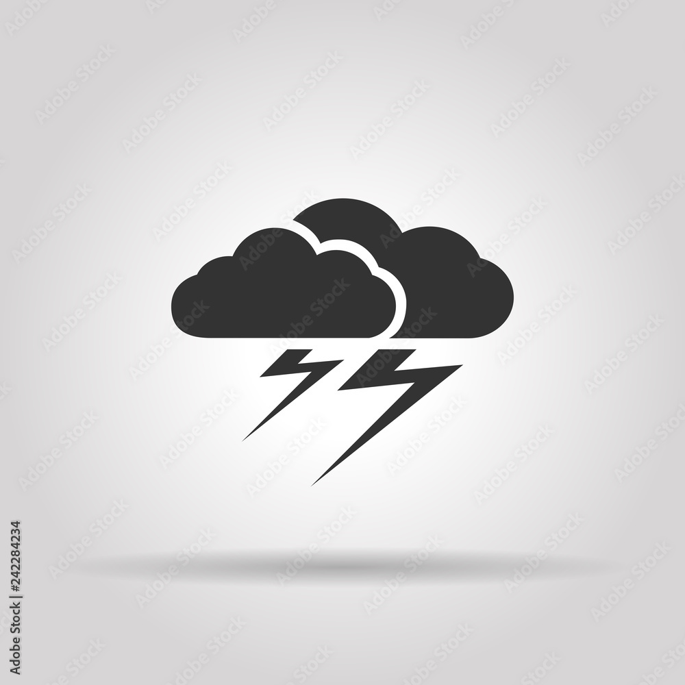 Storm Black Icon. Isolated Object. Vector Illustration. EPS 10 Storm Black Icon. Isolated Object. Vector Illustration. EPS 10