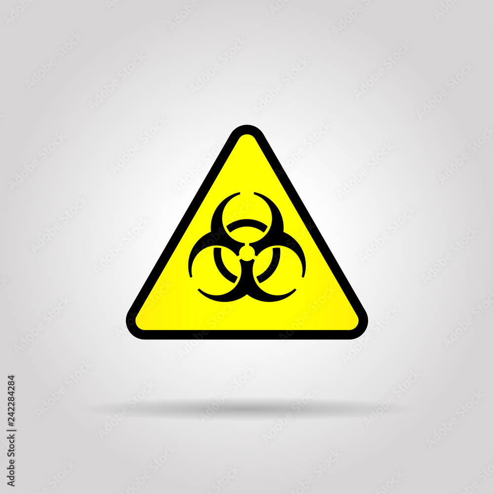 Symbol of biological hazard, sign of infection. Isolated object. Viral infection. danger of infection. Danger sign. Vector illustration Symbol of biological hazard, sign of infection. Isolated object. Viral infection. danger of infection. Danger sign. Vector illustration