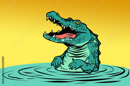 green crocodile character
