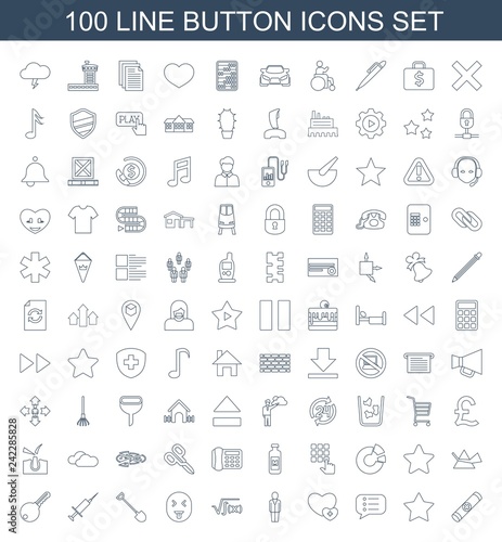 100 button icons