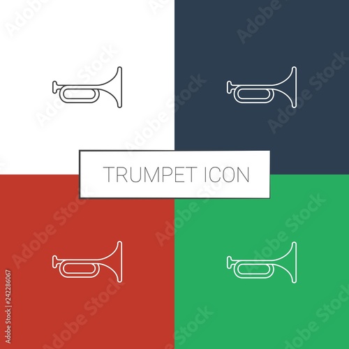 trumpet icon white background