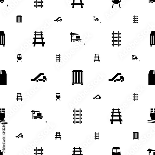 freight icons pattern seamless white background