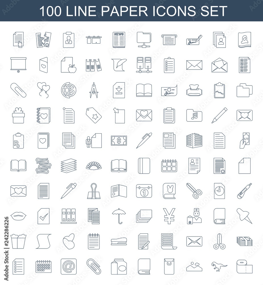 100 paper icons 100 paper icons