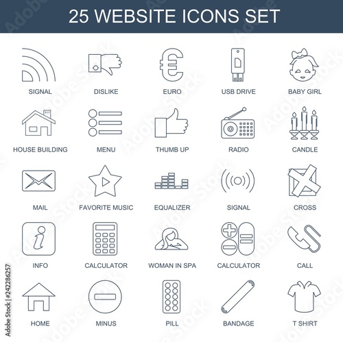 25 website icons