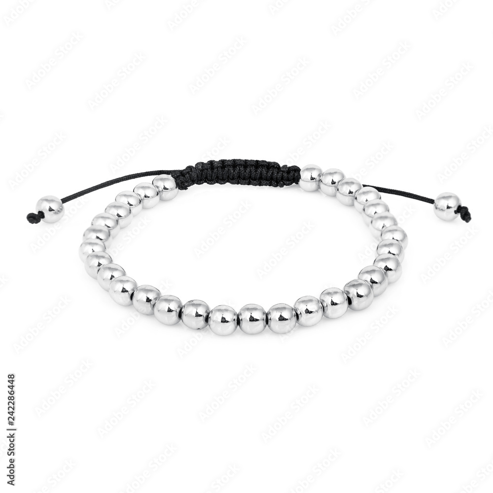 Fashion male bracelet isolated on white Fashion male bracelet isolated on white