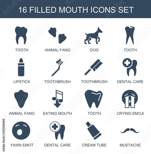 16 mouth icons