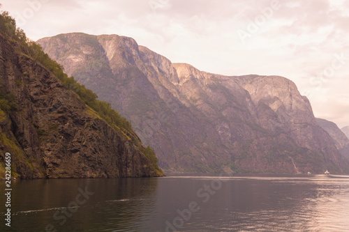 Aurlandsfjorden and N  r  yfjord  two of the most remarkable arms of the Sognefjorden  Fjord of Dreams  at Norway.