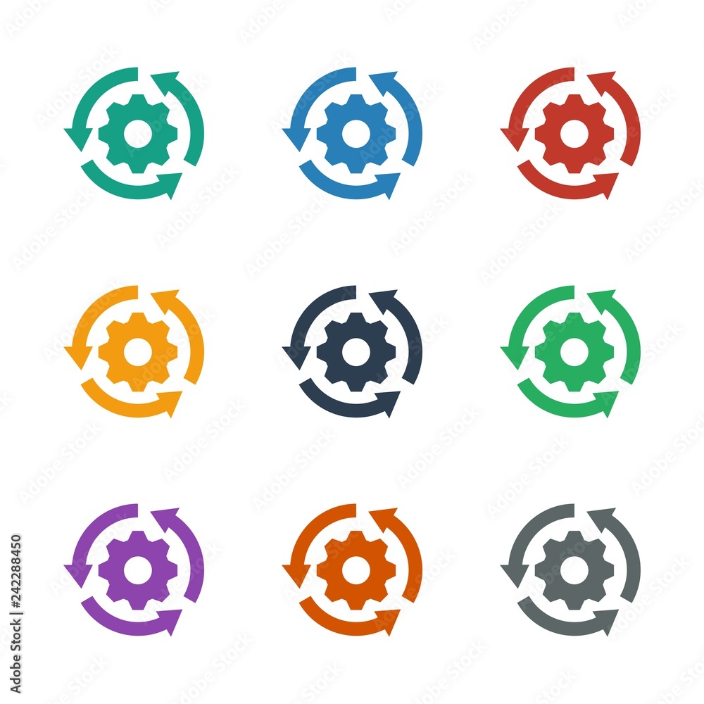 gear rotate icon white background gear rotate icon white background
