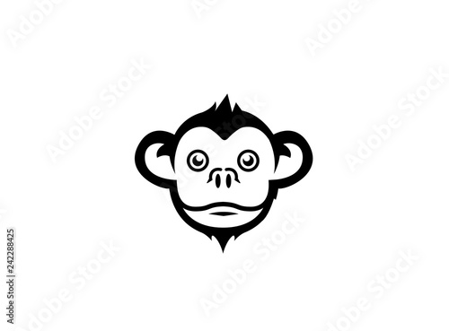 Monkey Smiley Face Logo