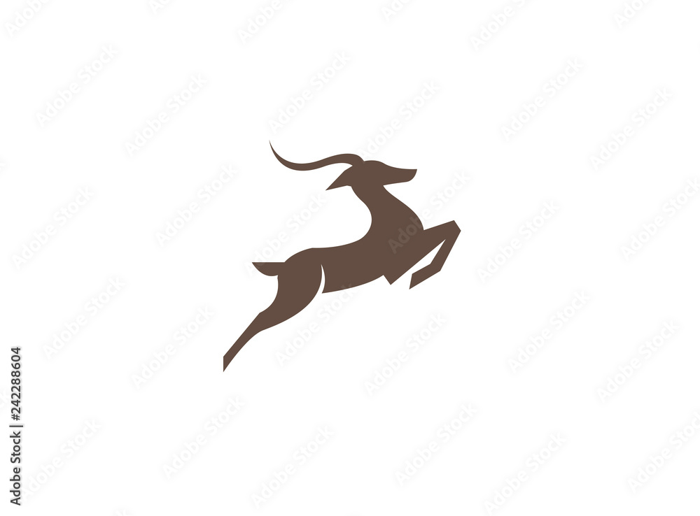Fototapeta premium Deer Hind un Logo
