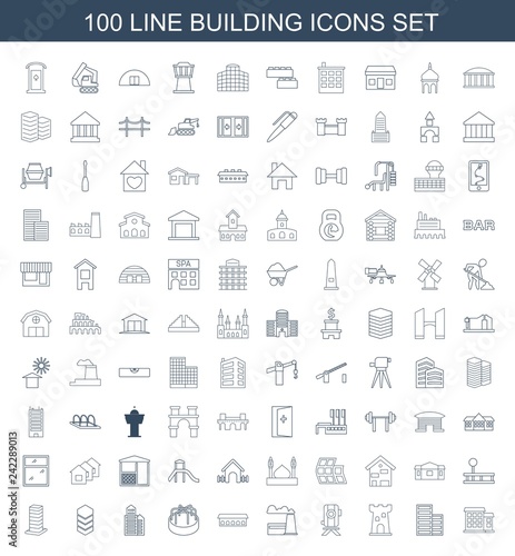 100 building icons